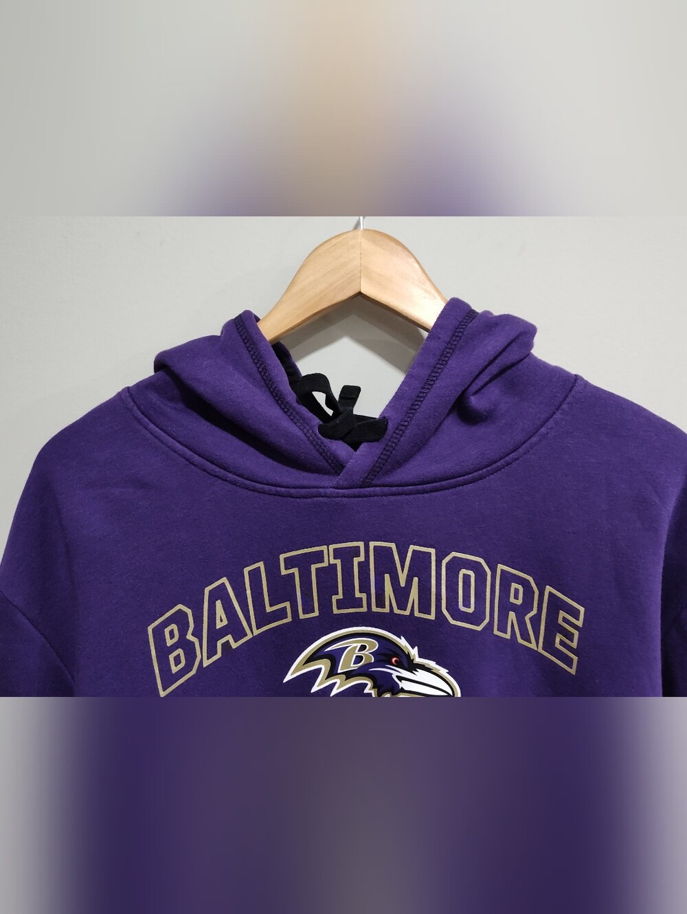 Baltimore Ravens NFL Men's 2XL Fanatics Purple Logo Fleece Hoodie Sweatshirt - Picture 2 of 9
